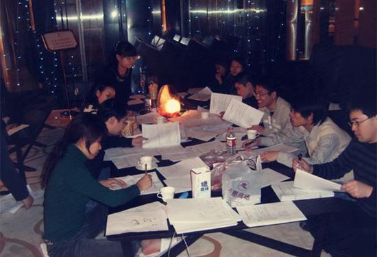 当时判卷的场景