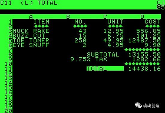 VisiCalc电子表格软件