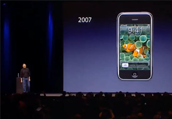 ▲Macworld 2007:乔布斯与初代iPhone