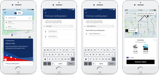 Uber与Lyft将为中期选举提供投票站地点指引