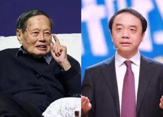 左:杨振宁,右:王贻芳