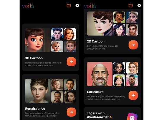 VoliaAiArtist目前提供的4类不同处理特效