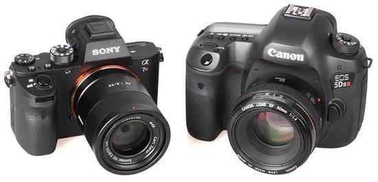 ▲佳能EOS5DSR、索尼α7R系列,高像素阵营的主力机型