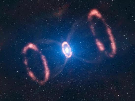 艺术家构建的超新星1987A概念图图片来源：ESO
