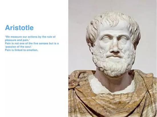 亚里士多德对疼痛的定义（图片来源：wordpress） 