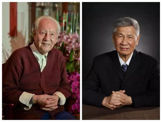 左:黄旭华 右:曾庆存 图片均由科技日报记者提供
