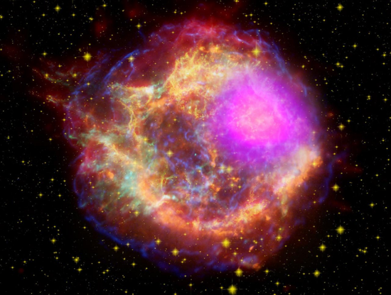 一次超新星爆发的遗迹，这种现象是银河宇宙线的来源之一。图片来源：NASA