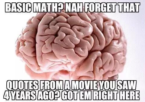 基础数学?不记得啦。4年前一部电影里的台词?一下就想到。这是你吗?图片来源:pinterest.com