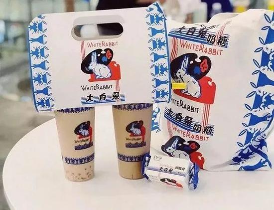 大白兔的奶茶、润唇膏等系列联名产品