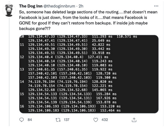 图片截自于Twitter网友TheDogInn