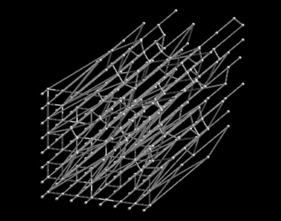 8x8二维网格上一个深度为20的量子霸权电路对应的张量网络展示