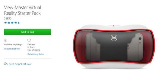 苹果也带来了VR 上架官网售价29.95美元 