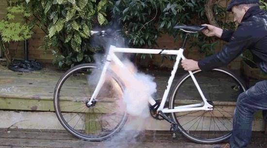 自行车防盗:一偷即爆全新自行车防盗装置BikeMine 一偷即爆 全新防盗装置