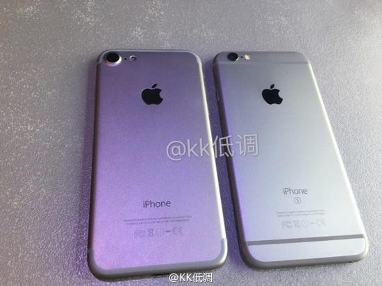 iPhone 7与iPhone 6s真机对比图曝光