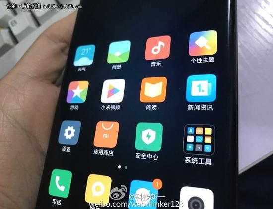 高颜值双曲面屏 小米Note2真机曝光