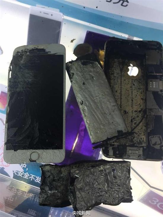 突然发生爆炸的iPhone 6 Plus