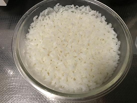 微波后的米饭