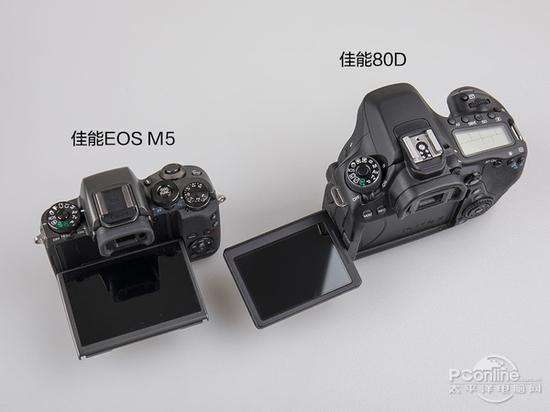 佳能EOS M5、佳能80D折叠屏