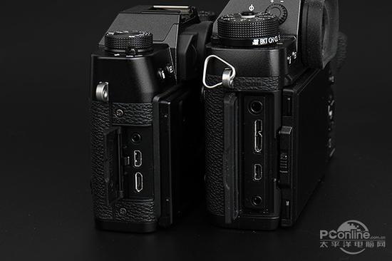 ▲富士X-T20与富士X-T2接口对比