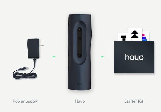 　　Hayo包装中除了包含电源供应器以外，还有各种“按钮”图型的贴纸。