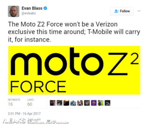 根据Evleaks的爆料，美国市场，Z2F将不再会是Verizon一家独享，T-Mobile也将一同发售该机。