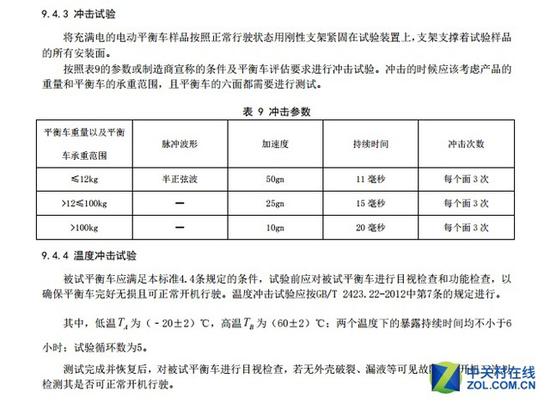 电动平衡车要通过多种试验才能认定为合格产品