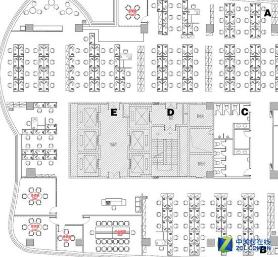 ZOL8层办公区平面图