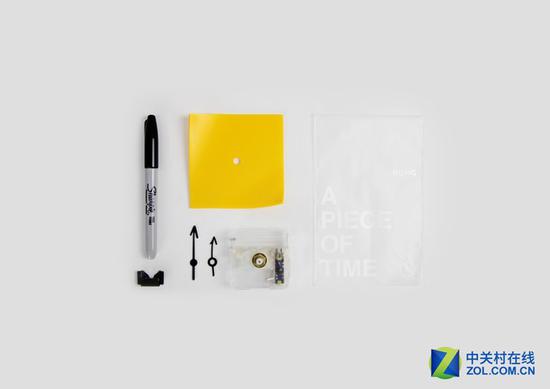 　　便签纸可以组装成小时钟的全部配件在此