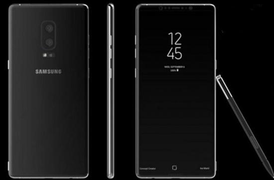 三星Note 8渲染图