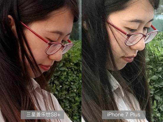 放大后对比 iPhone 7 Plus有些惨