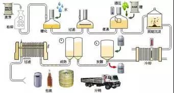 啤酒热量高吗:流言揭秘:“啤酒肚”真的是喝啤酒喝出来的吗? ▲啤酒的酿造过程(图片来自网络)