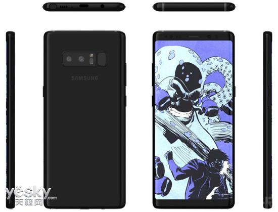 三星Galaxy Note 8全方位无死角渲染图曝光