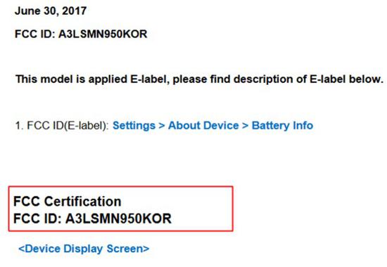 三星Note 8通过FCC认证 图片来自外媒PhoneArena