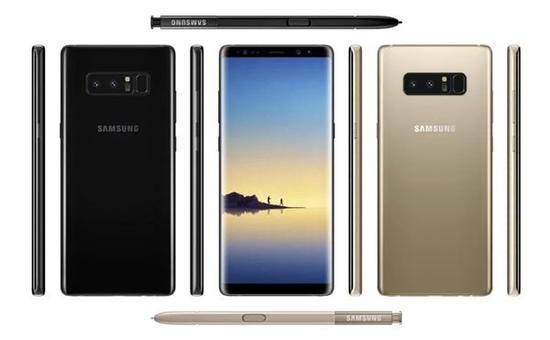 三星Note 8渲染图