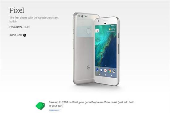 谷歌Pixel/Pixel XL大降价:最高降幅达200美元 外网截图