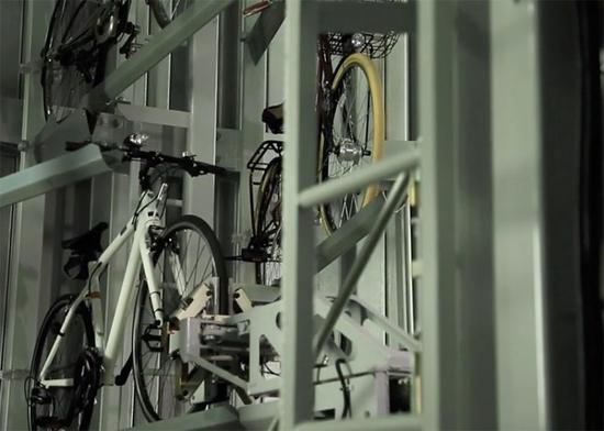 日本Eco-Cycle自行车地下自动停车场具有抗震设施