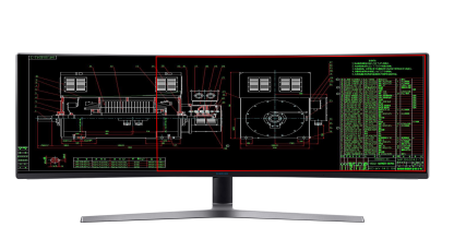 49吋32：9比例的三星CHG90比普通超宽屏（21：9）看到更多画面细节