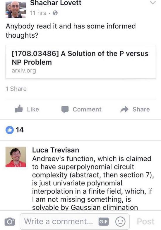 Luca Trevisan认为，Blum文中的证明不能成立