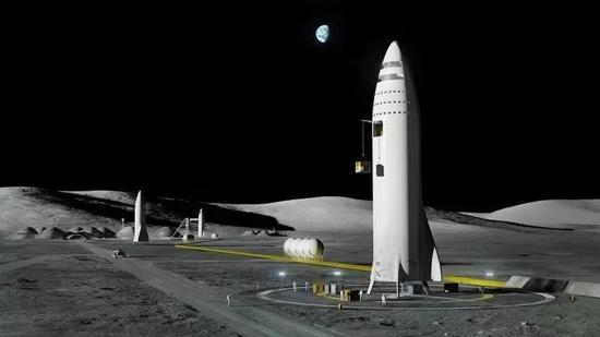 圖丨馬斯克公佈SpaceX月球基地