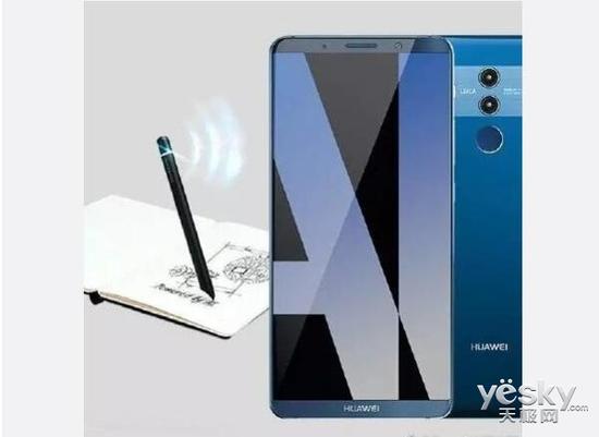 爆料大神evleaks曝光的华为mate 10最新渲染图