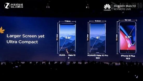 华为Mate10/Pro与iPhone 8 Plus的对比