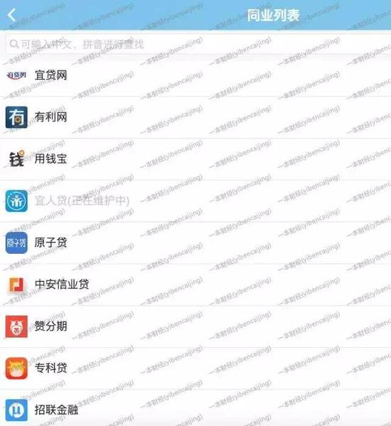可爬取数据的现金贷平台，目前产品介绍上显示为95家