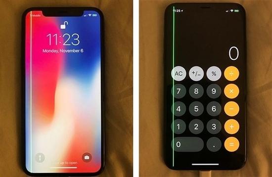 iPhone X”绿线门“（图源：Macrumors）