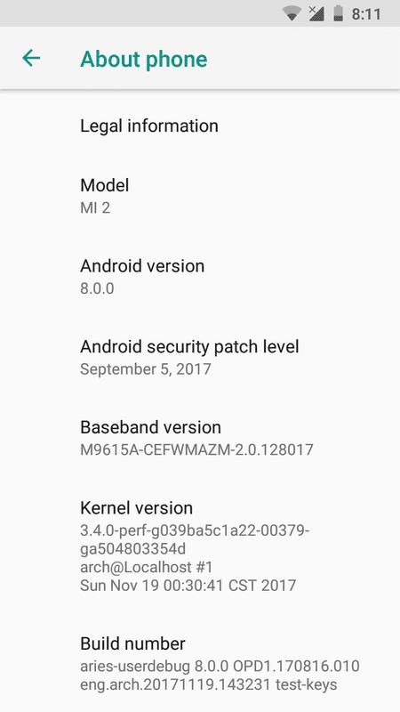 小米2刷入Android 8.0原生系统 卡不卡刷了才知