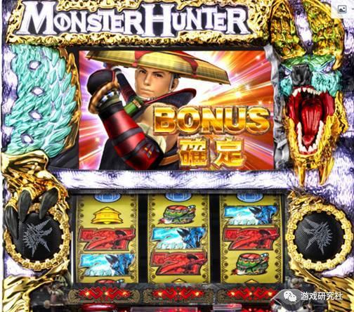 《柏青嫂 怪物猎人 月下雷鸣》，框体上还有一只立体的雷狼龙以增强代入感