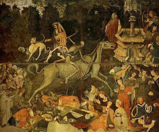 《死亡的胜利》 艺术家:不详 年份:约1446年 类型:壁画 收藏地:Regional Gallery of Palazzo Abatellis,巴勒莫