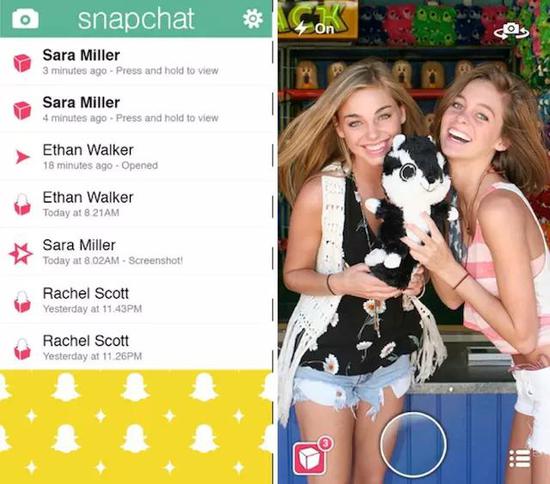 snapchat 截图  图片来源：Mac rumors