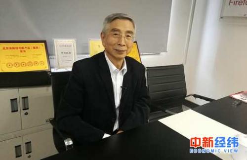 倪光南接受中新经纬客户端(微信公众号:jwview)采访。中新经纬 罗琨 摄
