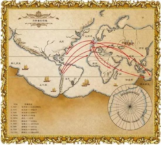 图13 马铃薯世界传播地图