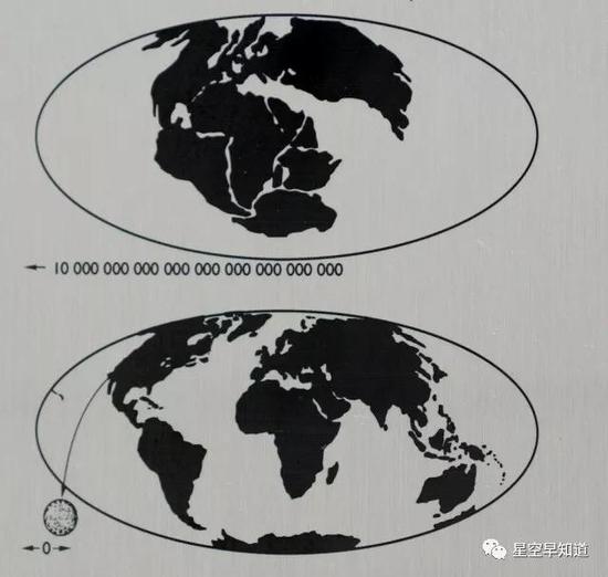 LAGEOS卫星金属铭牌中三幅地图里，最上方的两幅地图来源：NASA